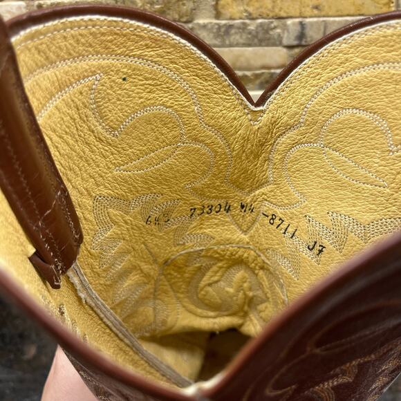 Vintage Panhandle Slim Leather Western Lizard Cowboy Boots Sz 6.5 - Picture 5 of 10